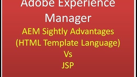 AEM Sightly - Adobe experience manager sightly | AEM HTL
