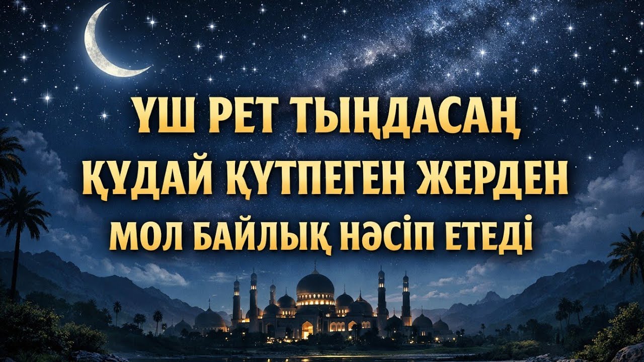 Үш рет ерінбей тыңдасаң күтпеген жерден мол байлық келеді