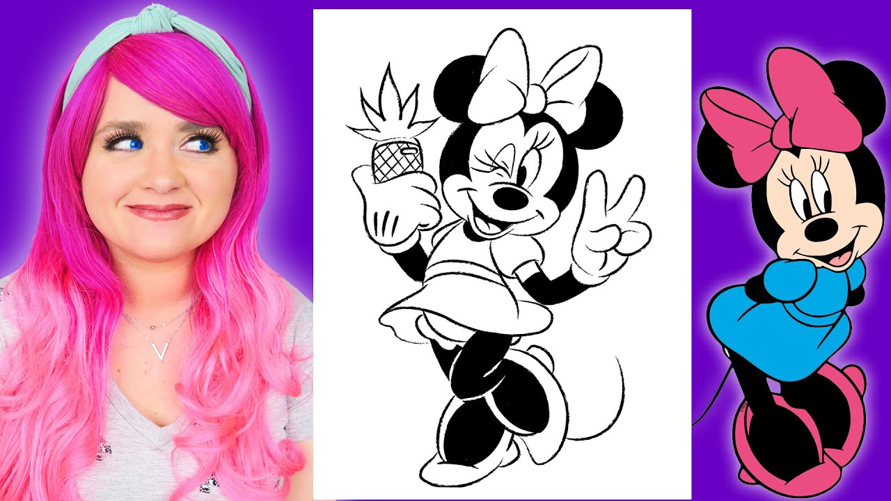 ASMR Coloring Minnie Mouse | Calming ASMR Coloring for Relaxation