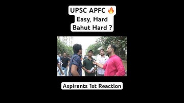 UPSC APFC Paper Level 🔥Aspirants Reaction #upsc #upscmotivation #upscexam
