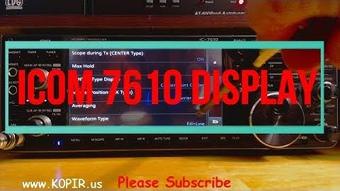 Icom 7610 Spectrum Scope And Display Variations
