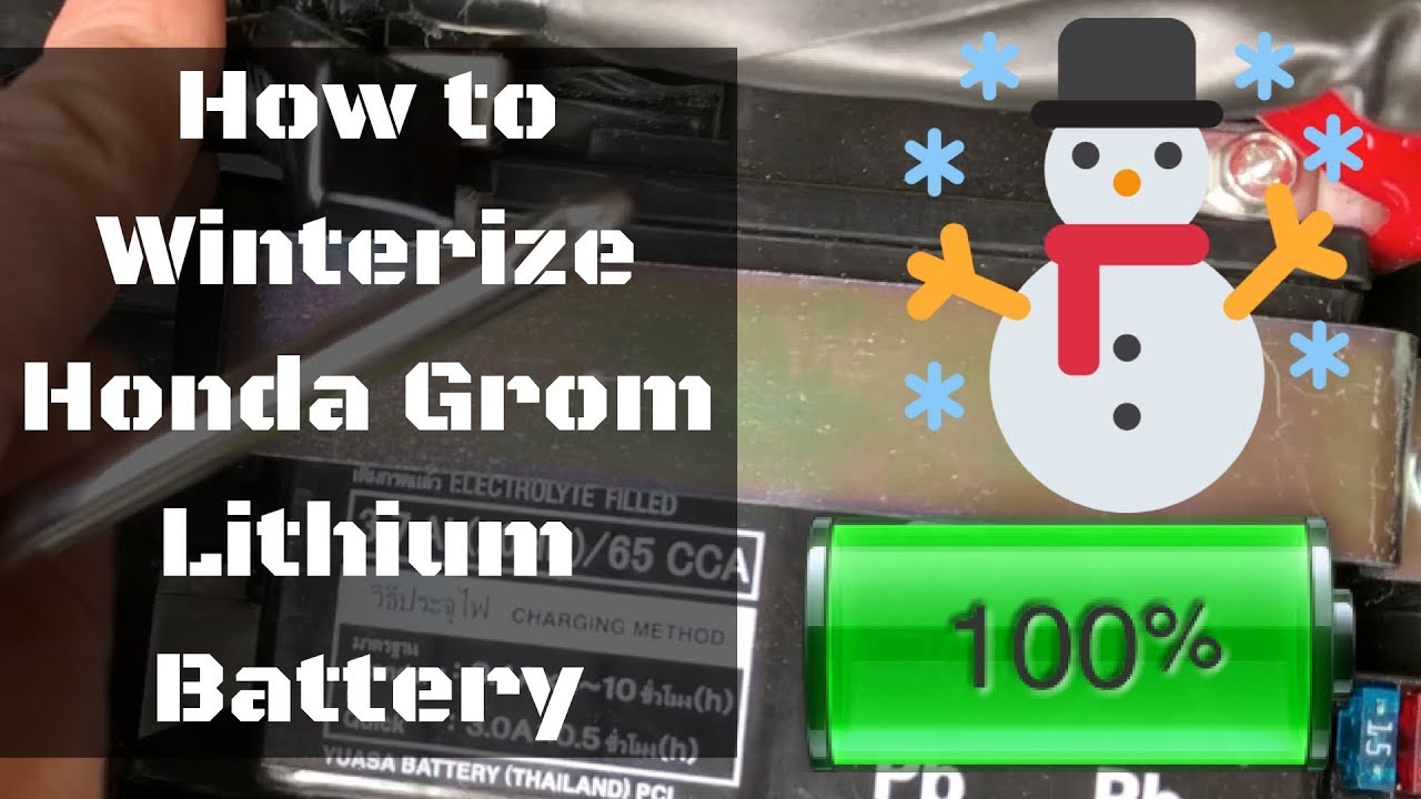 How to Winterize 2017 & 2018 Honda GROM Lithium Battery YouTube