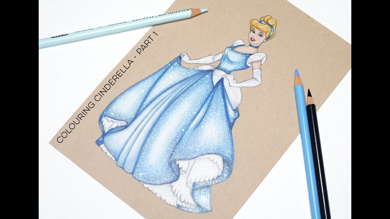 Drawing: PRINCESS CINDERELLA | Disney | BUDGET ART - YouTube