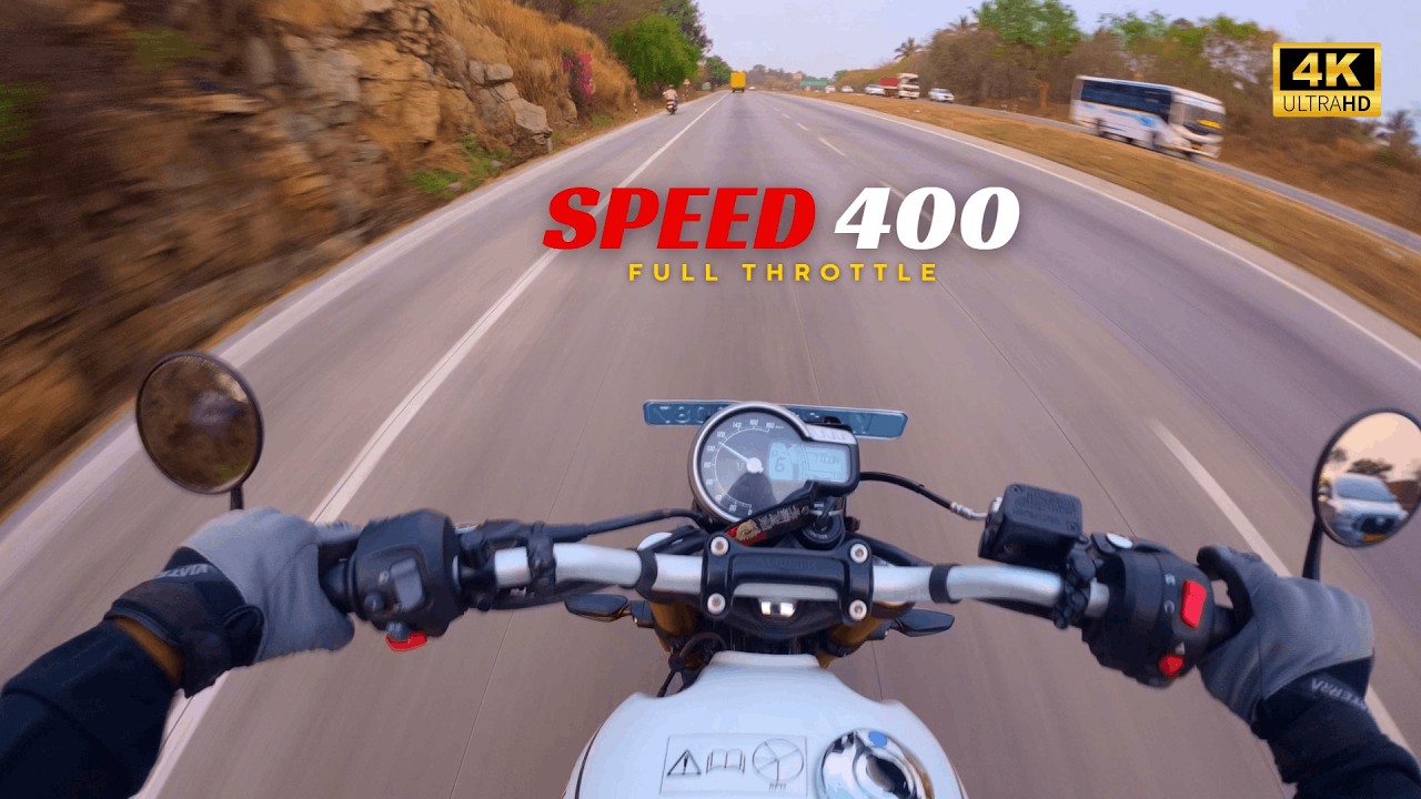 Triumph Speed 400 Pushed to Its Limit | Raw Engine Sound | 160 | Uncut | 4K