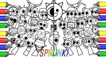 Incredibox Sprunki New Big Coloring Pages/How to Color All Original Sprunki vs All Horror Sprunki