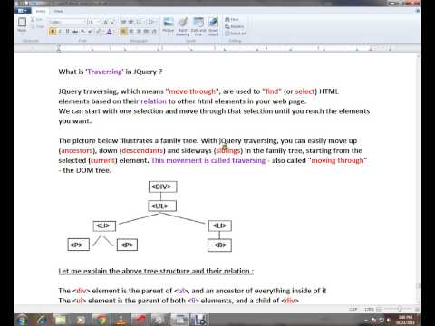 JQUERY WHAT IS TRAVERSING DEMO