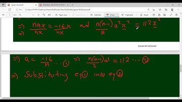 binomial expansion past paper question