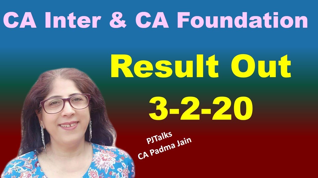 CA Inter & CA Foundation Result Out - PJTalks | ICAI Exams Nov 19 Result Out