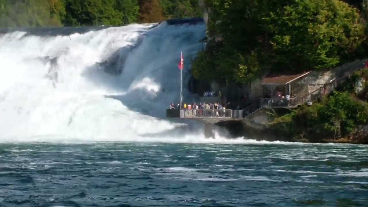 Mga Laagan ming-abot mi sa Rhine Falls Suba,  Boundery sa Germany ug Switzerland. No Bad Words  🤗🤗🤗