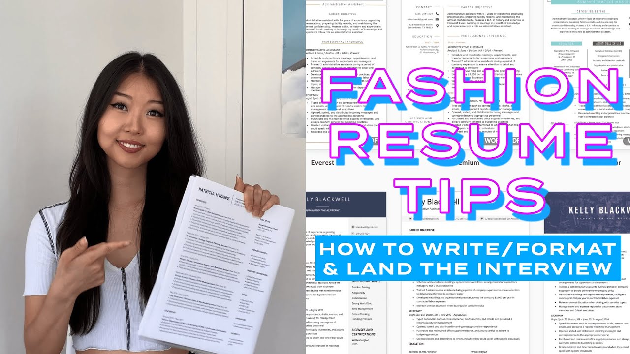 Fashion Resume Tips: How To Write  Format 📝 Impress The Recruiter