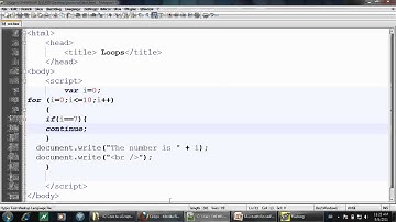 Javascript Urdu Tutorials 17/70 Continue.avi