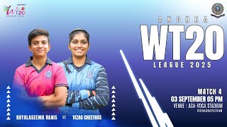 Vizag Cheethas vs Rayalaseema Ranis | Match 4 | Andhra WT20 League 2025, ACA-VDCA Stadium,Vizag screenshot 3