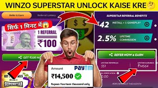 🤔Winzo Superstar Unlock कैसे करे | Winzo Refer Trick Today | Winzo screenshot 5