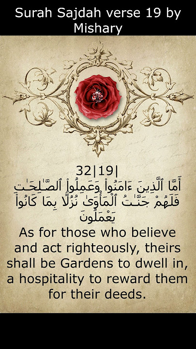 Surah Sajdah verse 19 #shorts #quran #mishary