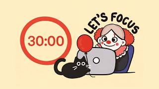 Pomodoro Timer 3x30min (1.5hr) | ADHD | Let's get focused! 🔥 theme: scary carnival
