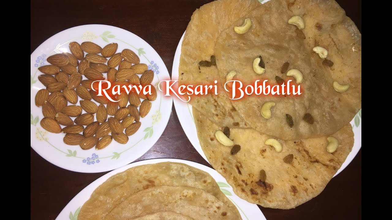 Rava Kesari Bobbatlu Recipe /  sheera poli Recipe / Sooji Halwa Obbattu Recipe | Nagaharisha Indian Food Recipes