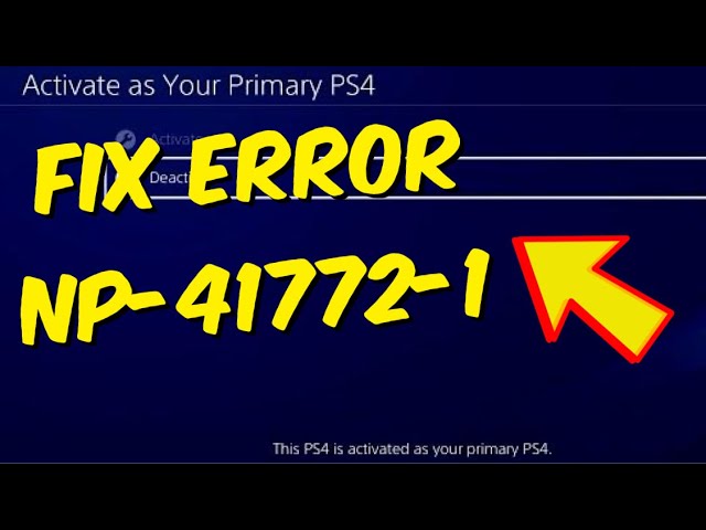 How To Fix PS4 Error NP-41772-1 - 2024 - YouTube