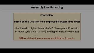 Operations & Supply Chain Management: Assembly Line Balancing II