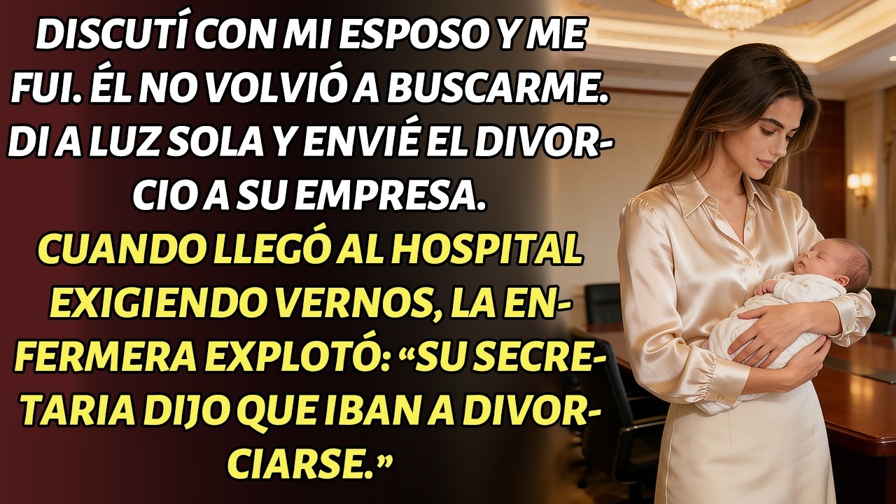 ME FUI TRAS DISCUTIR CON MI ESPOSO. DI A LUZ SOLA Y ENVIÉ EL DIVORCIO… LA ENFERMERA REVELÓ LA VERDAD