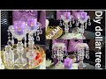 DIY😍 Dollar tree/💜 Como hacer candelabros súper elegantes/lámparas de cristal con luz.