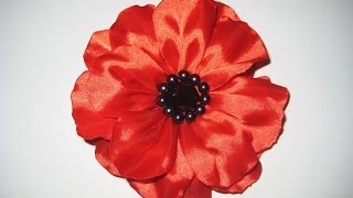 DIY Цветок из лент. Заколка своими руками \ Flower of the tapes .Hairpin tutorial DIY Цветок из лент. Заколка своими руками \ Flower of the tapes .Hairpin tutorial