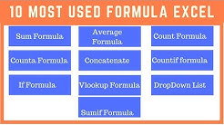 10 Most Used Excel Formula - Durasi: 17.15. 