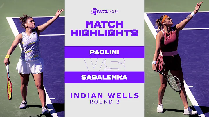 Jasmine Paolini vs. Aryna Sabalenka | 2022 Indian ...