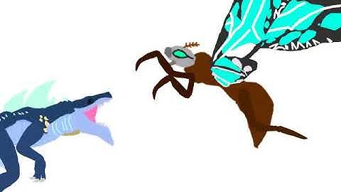 Zilla Jr vs Mothra- Drawing Cartoon 2