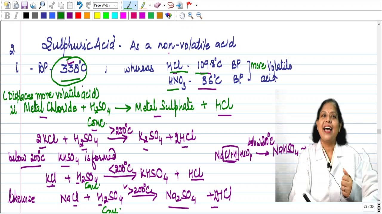 How will you prove that sulphuric acid is a nonvolatile acid? YouTube