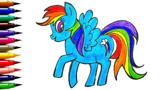 Rainbow Dash From My Little Pony | How to Draw Rainbow Dash | My Little Pony | Rainbow Dash Drawing