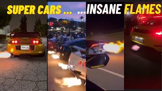 Super Cars Insane Flames |Supramk4 lamborghini Huracan Nissan Gtr Ford Mustang | Bionic Gamerz #yt