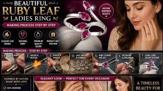 How to Make a Ruby Leaf Ring | Silver Ring Making Step by Step | Gemstone Insider World 