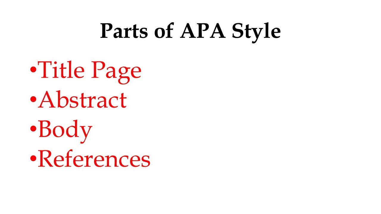 how to write assignment in apa format