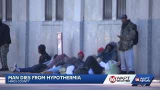 Homeless man dies of hypothermia
