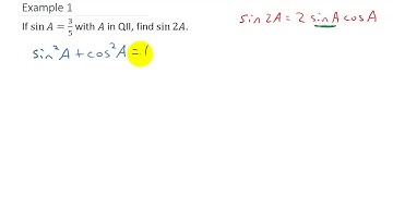 Trigonometry - Double Angle Identities Example 1