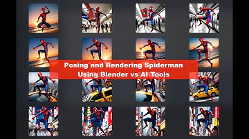 BSLIVE Posing & Rendering SPIDERMAN Using Blender vs AI Tools