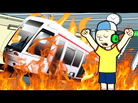 Caillou Causes an Accident in the Subway/Causes a subway crash/Punishment by Uolliac