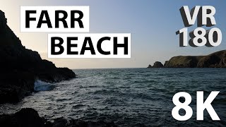 8K VR180  Waves on Farr Beach in Scotland  Ambisonics