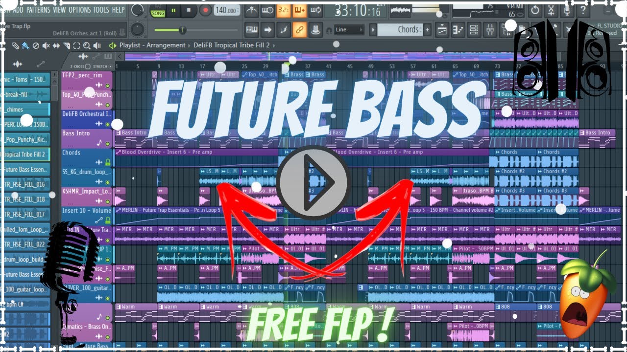 Professional Future Bass | FL Studio 20 - FREE FLP ( N4 REMIX ) - YouTube