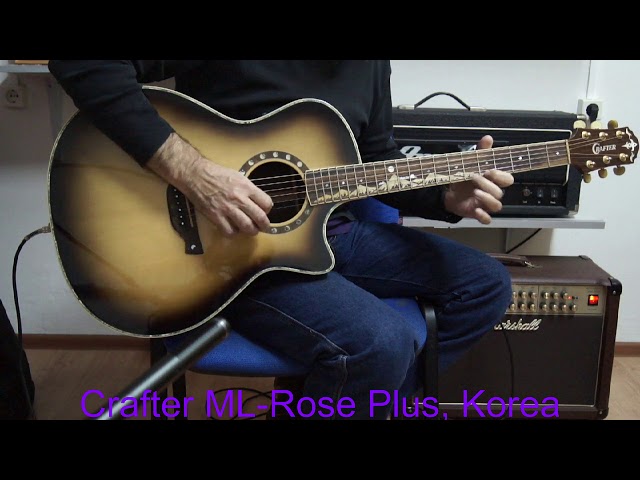 (115)アコースティックギター ケース付き CRAFTER ML-Rose 115)アコースティックギター ケース付き CRAFTER ML-Rose
