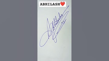 ABHILASHA IN STYLISH SIGNATURE 😊