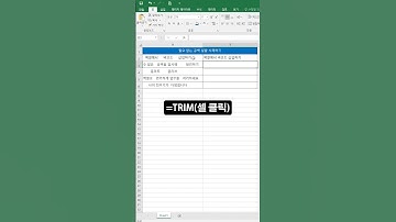 [엑셀] 필요 없는 공백 일괄 삭제하기 / Batch Delete Unnecessary Spaces in Excel