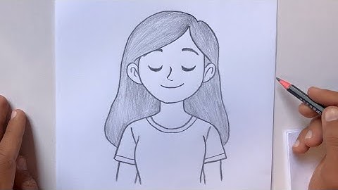  How to Draw a Cute Girl Step by Step | Easy Pencil Drawing for Beginners 💃💃