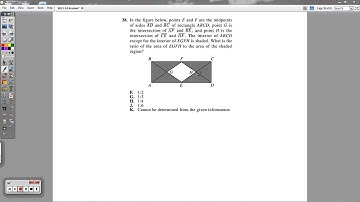 ACT Question #38 - Midpoints, Areas, and Ratios