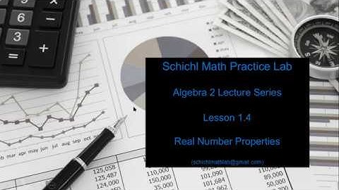 Algebra 2 Lecture Series Lesson 1.4 -- Real Number properties -- distributive, commutative,...etc