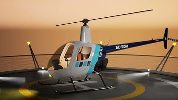 Robinson R22 Helicopter (3D model)