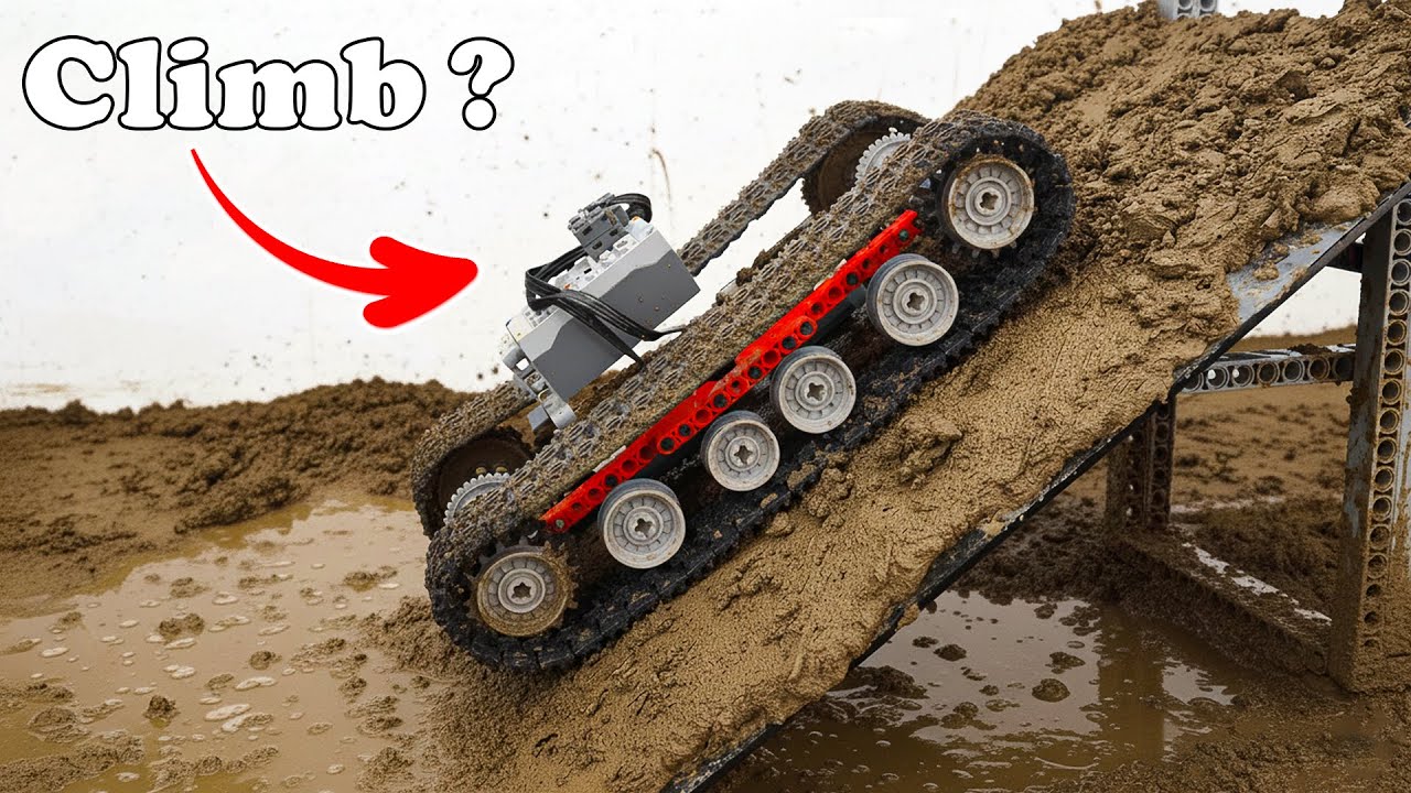 Making LEGO Tank Climb Mud Hill: Will It Pass? | Smart Lego
