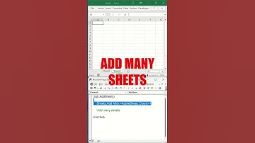 Add Sheet with Excel VBA #shorts