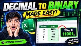 How to Convert Decimal to Binary in Excel | Easy Step-by-Step