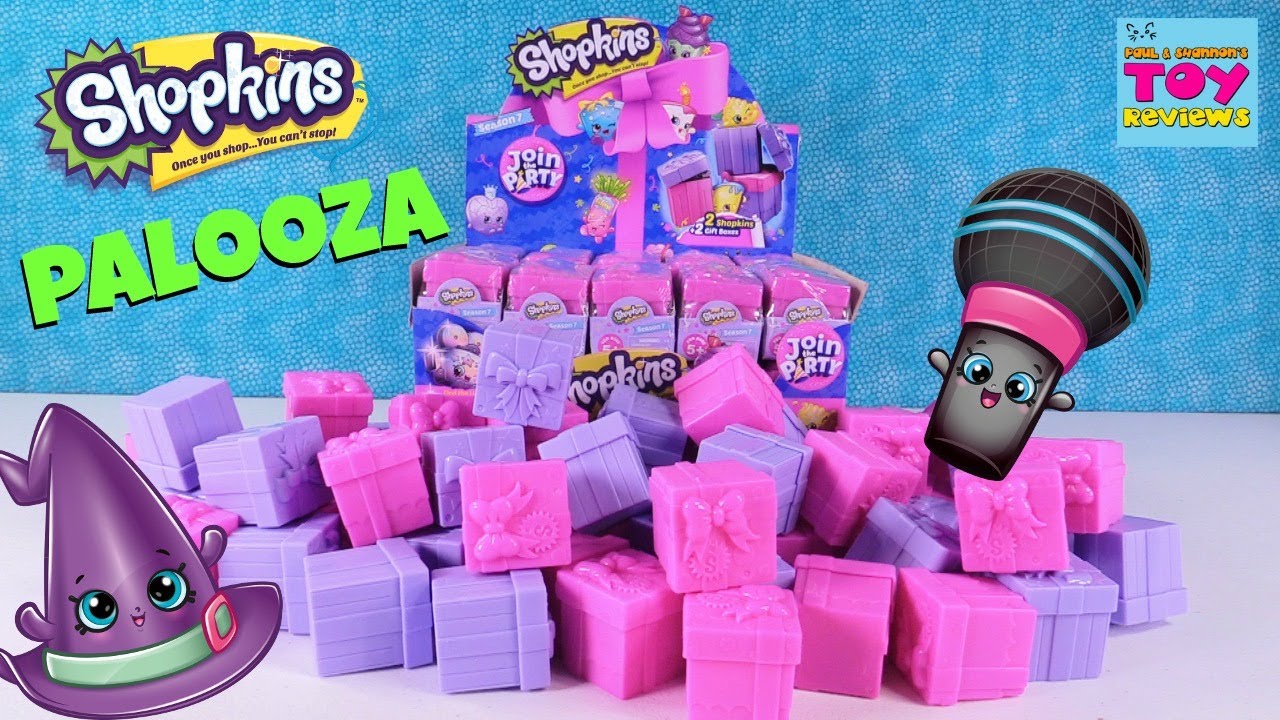 kawaii emoticons Shopkins Palooza Surprise Present Season 7 Full Box Toy Review Opening | PSToyReviews